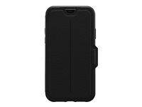OtterBox Strada Series - Läppäkansi matkapuhelimelle - nahka, polykarbonaatti - varjon musta malleihin Apple iPhone 11 77-80248