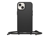 OtterBox React Series - Takakansi matkapuhelimelle - kaulanauha - MagSafe-yhteensopiva - muovi - musta malleihin Apple iPhone 14 77-92279
