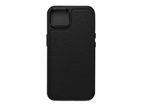 OtterBox Strada Series - Läppäkansi matkapuhelimelle - aito nahka, polykarbonaatti - varjon musta malleihin Apple iPhone 13 77-85812