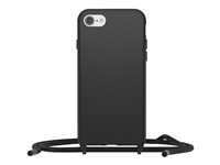 OtterBox React Series - Takakansi matkapuhelimelle - kaulanauha - musta malleihin Apple iPhone 7, 8, SE (2.sukupolvi), SE (3rd generation) 77-92273