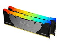 Kingston FURY Renegade RGB - DDR4 - pakkaus - 16 Gt: 2 x 8 Gt - DIMM 288 nastaa - 3200 MHz / PC4-25600 - CL16 - 1.2 V - puskuroimaton - non-ECC - musta KF432C16RB2AK2/16