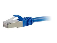 C2G Cat6a Booted Shielded (STP) Network Patch Cable - Kytkentäkaapeli - RJ-45 (uros) to RJ-45 (uros) - 10 m - STP - CAT 6a - valettu, piikitön, säikeinen - sininen 89927
