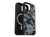 OtterBox Symmetry Series - Takakansi matkapuhelimelle - MagSafe-yhteensopiva - polykarbonaatti, synteettinen kumi, hopeafosfaattilasi - burnout sky (musta) malleihin Apple iPhone 15 77-93403