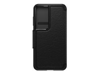 OtterBox Strada Series - Läppäkansi matkapuhelimelle - polykarbonaatti, nahka, metallinen salpa - varjon musta malleihin Samsung Galaxy S23 77-91184