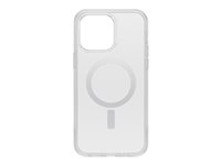 OtterBox Symmetry Series+ - Takakansi matkapuhelimelle - MagSafella - MagSafe-yhteensopiva - polykarbonaatti, synteettinen kumi, 50 % kierrätettyä muovia - kirkas - sulavalinjainen muotoilu malleihin Apple iPhone 14 Pro Max 77-89267