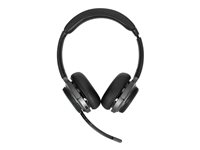 Targus AEH104GL - Kuulokkeet + mikrofoni - korvien päällä - muunneltava - Bluetooth - langaton, langallinen - 3,5 mm jakkiliitin - melua vaimentava - musta AEH104GL