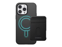 OtterBox Symmetry Series+ - ProPack Packaging - takakansi matkapuhelimelle - antimikrobinen - MagSafe-yhteensopiva - polykarbonaatti, synteettinen kumi, 50 % kierrätettyä muovia - musta malleihin Apple iPhone 14 Pro Max 77-89068
