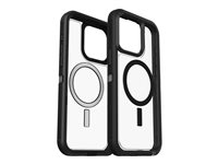 OtterBox Defender Series XT - Takakansi matkapuhelimelle - rosoinen - MagSafe-yhteensopiva - polykarbonaatti, synteettinen kumi - pimeä puoli (kirkas / musta) malleihin Apple iPhone 15 Pro Max 77-93313
