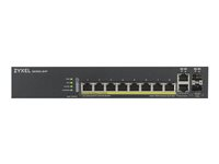 Zyxel GS1920-8HPv2 - Kytkin - smart - 8 x 10/100/1000 (PoE+) + 2 x combo Gigabit SFP - työpöytä, seinään asennettava - PoE+ (130 W) GS1920-8HPV2-EU0101F