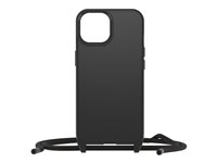 OtterBox React Series - Takakansi matkapuhelimelle - kaulanauha - MagSafe-yhteensopiva - muovi - musta malleihin Apple iPhone 15 77-93593