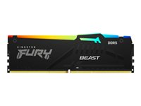 Kingston FURY Beast RGB - DDR5 - pakkaus - 32 Gt: 2 x 16 Gt - DIMM 288 nastaa - 5600 MHz / PC5-44800 - CL36 - 1.25 V - puskuroimaton - on-die ECC KF556C36BBEAK2-32