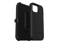 OtterBox Defender Series - Takakansi matkapuhelimelle - rosoinen - MagSafe-yhteensopiva - polykarbonaatti, synteettinen kumi - musta malleihin Apple iPhone 13, 14, 15 77-92556