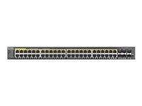 Zyxel GS2220-50HP - Kytkin - Hallinnoitu - 44 x 10/100/1000 (PoE+) + 4 x combo Gigabit SFP + 2 x Gigabit SFP - telineeseen asennettava - PoE+ (375 W) GS2220-50HP-EU0101F
