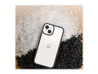OtterBox React Series - ProPack Packaging - takakansi matkapuhelimelle - antimikrobinen - termoplastinen elastomeeri (TPE), polykarbonaatti, 50 % kierrätettyä muovia - black crystal malleihin Apple iPhone 14 77-88883