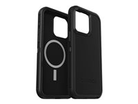 OtterBox Defender Series XT - Takakansi matkapuhelimelle - rosoinen - MagSafe-yhteensopiva - polykarbonaatti, synteettinen kumi - musta malleihin Apple iPhone 15 Pro Max 77-92966