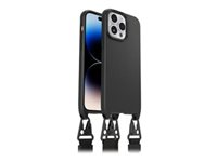 OtterBox React Series - Takakansi matkapuhelimelle - kaulanauha - MagSafe-yhteensopiva - muovi - musta malleihin Apple iPhone 14 Pro Max 77-92300