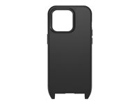 OtterBox React Series - Takakansi matkapuhelimelle - kaulakoru, nauhalla - MagSafe-yhteensopiva - 50 % kierrätettyä muovia - musta malleihin Apple iPhone 14 Pro 77-92291