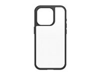 OtterBox React Series - Takakansi matkapuhelimelle - antimikrobinen - musta kristalli (kirkas/musta) malleihin Apple iPhone 15 Pro Max 77-92780