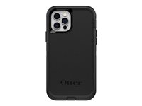 OtterBox Defender Series - ProPack Packaging - takakansi matkapuhelimelle - rosoinen - polykarbonaatti, synteettinen kumi - musta malleihin Apple iPhone 12, 12 Pro 77-66179