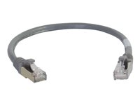 C2G Cat6a Booted Shielded (STP) Network Patch Cable - Kytkentäkaapeli - RJ-45 (uros) to RJ-45 (uros) - 15 m - STP - CAT 6a - valettu, piikitön, säikeinen - harmaa 89923
